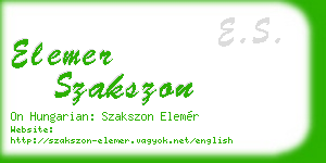 elemer szakszon business card