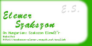 elemer szakszon business card